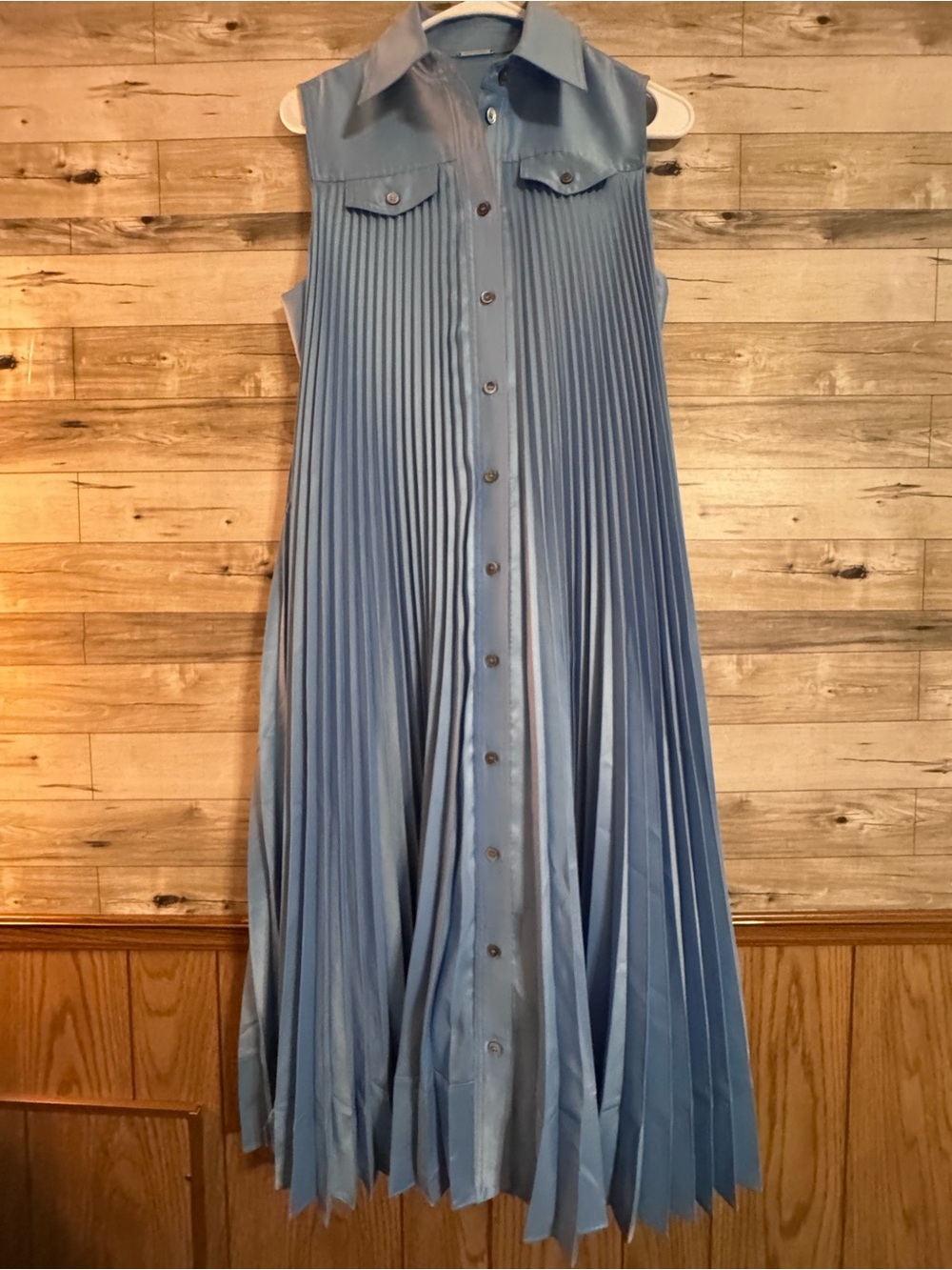 Elie Tahari Natalyia Pleated Shirt Dress